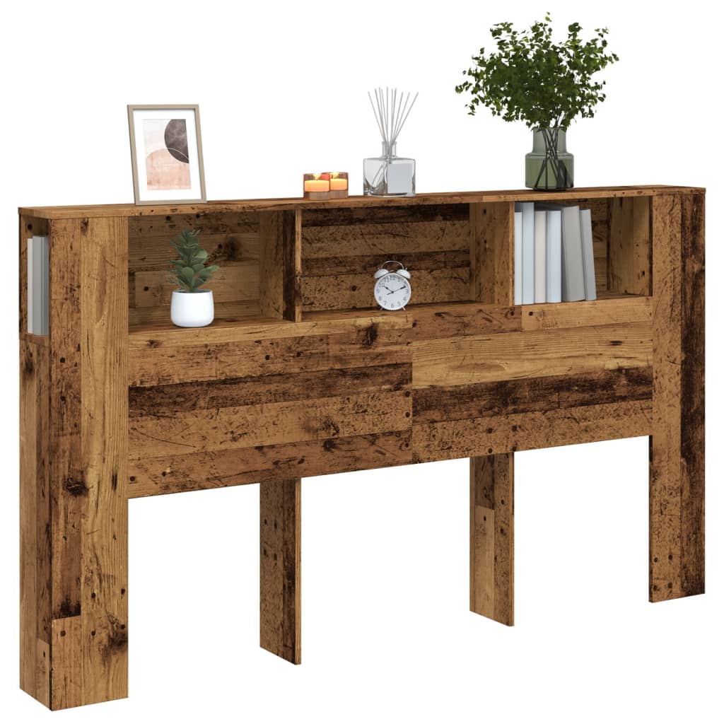 vidaXL Päätylevykaappi vanha puu 180x18,5x102,5 cm tekninen puu