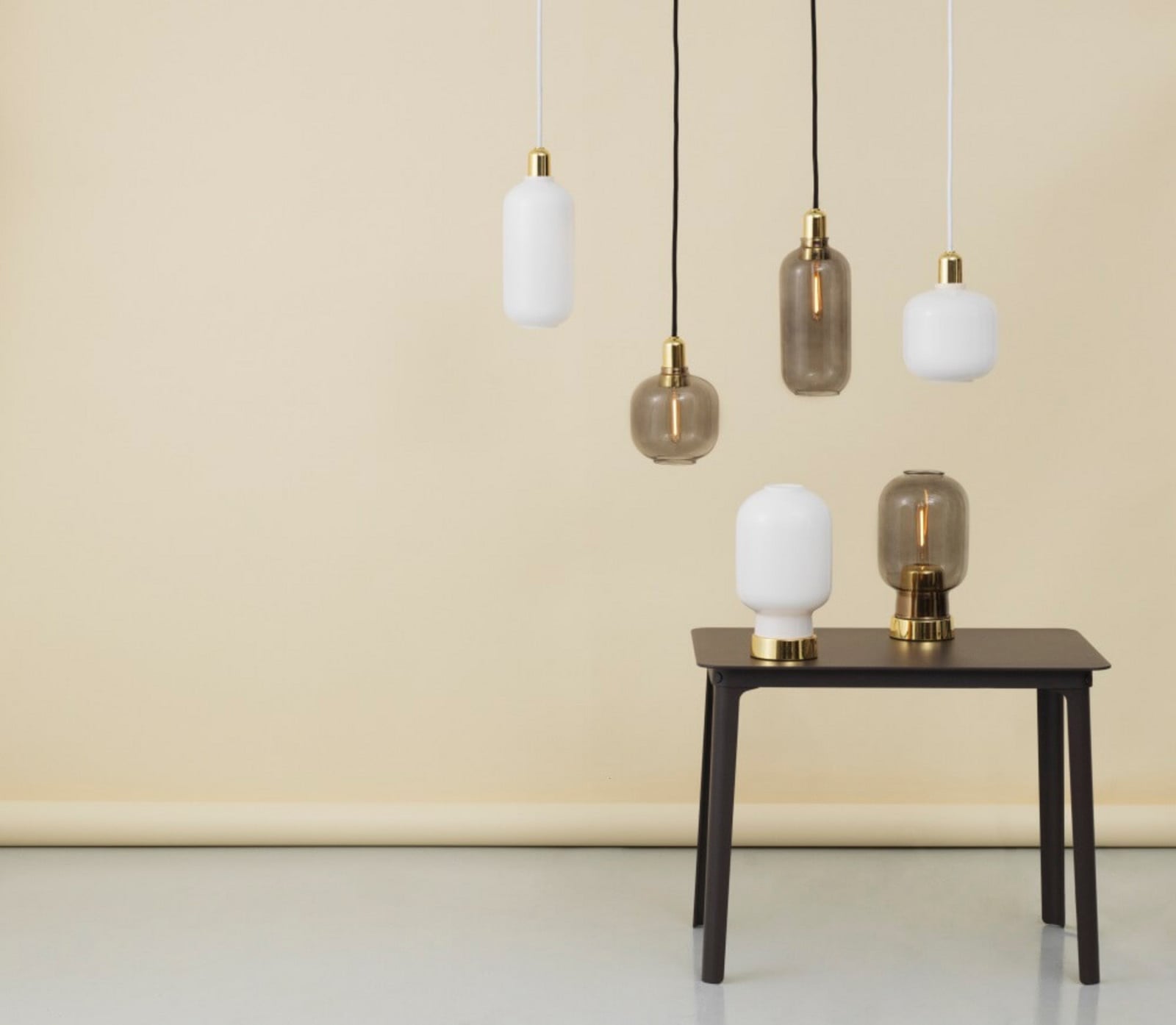 Normann Copenhagen Amp Riippuvalaisin Suuri Valkoinen/Messinki