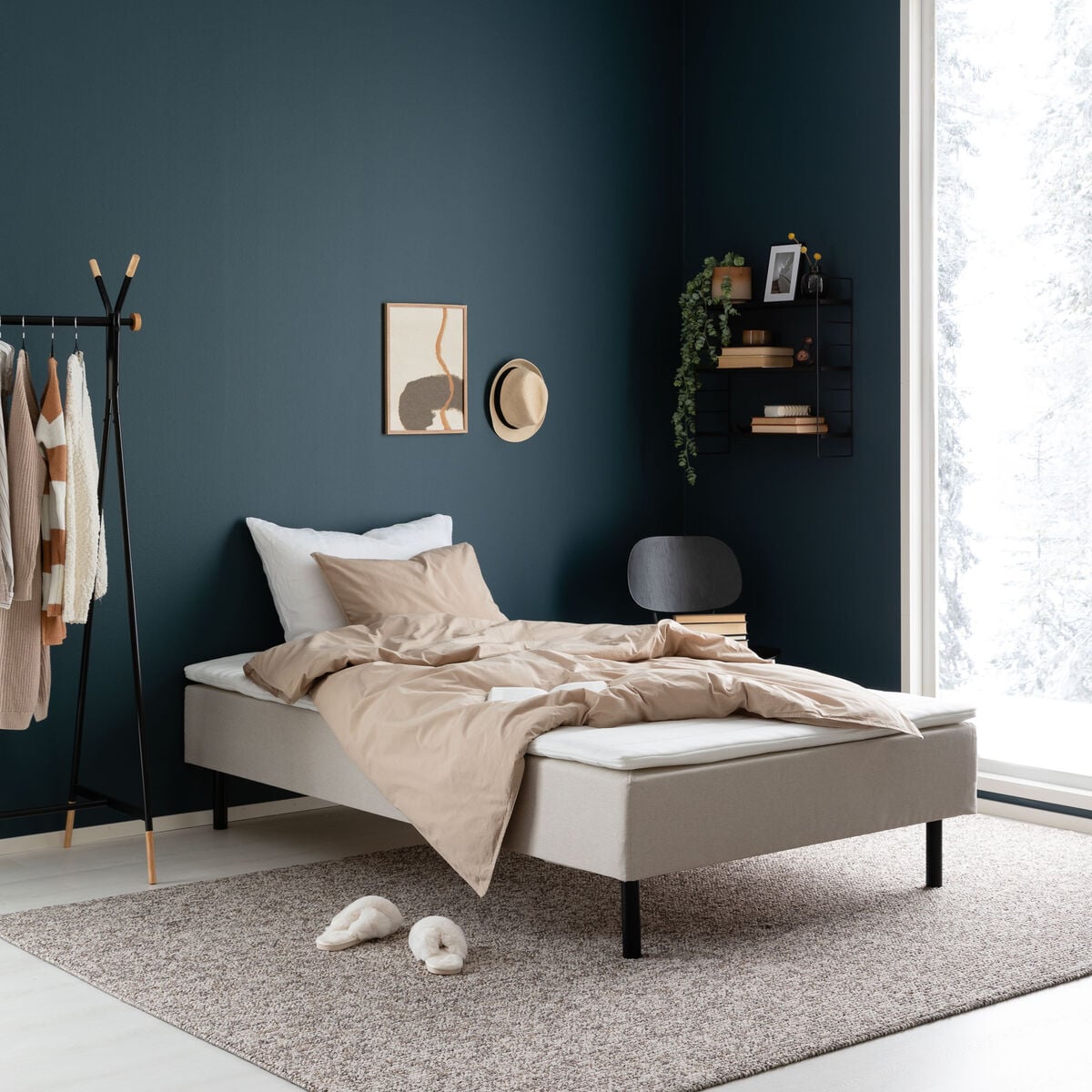 Vivano Pocket runkopatjasänky 120x200 cm beige Colet 24