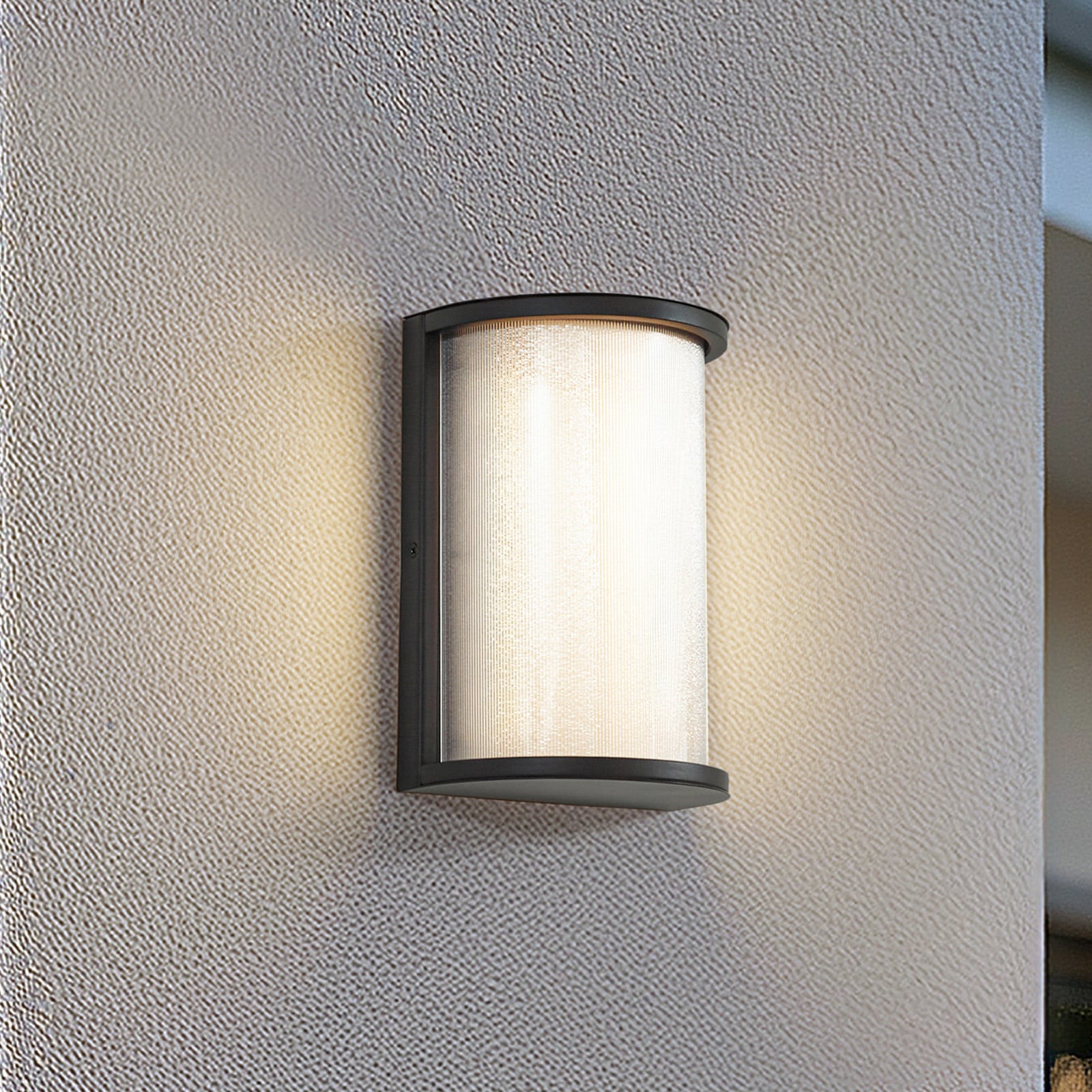 Calvik LED-ulkoseinävalaisin, musta, 24 cm