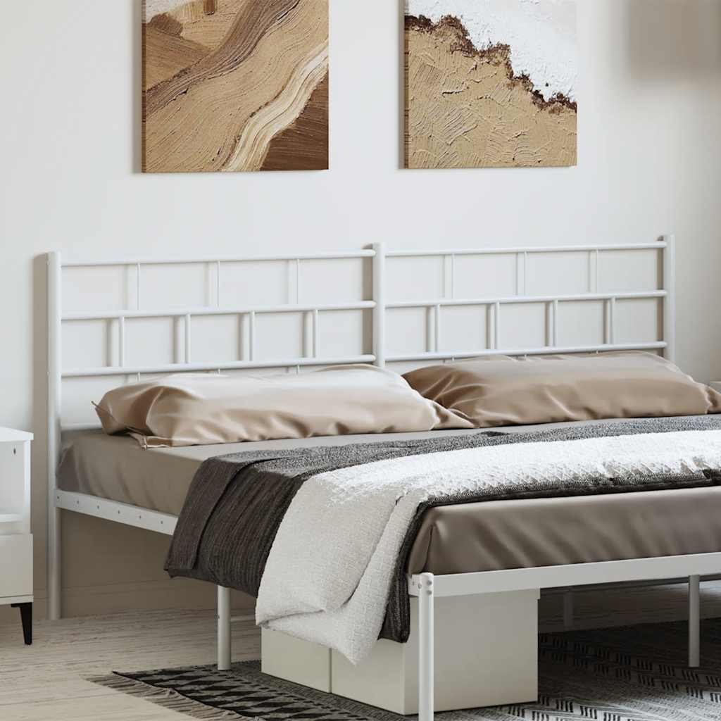 vidaXL Metallinen vaihtopääty valkoinen 180 cm