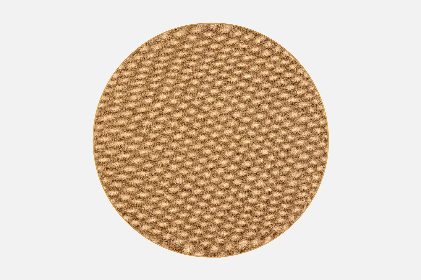 VM Carpet Tweed pyöreä tuftattu polyamidimatto, 85% polyamidi/15% polypropeeni, Ø133cm, keltainen